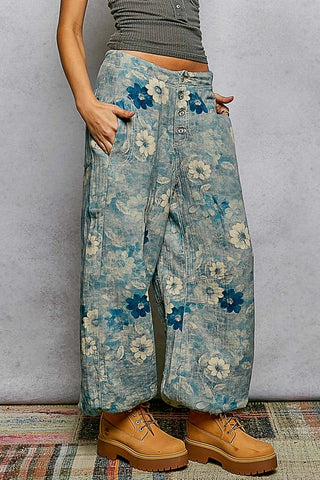 Wildflowers on the Rim Floral Jogger - POL-Joggers-POL Clothing-Stuffology - Where Vintage Meets Modern, A Boutique for Real Women in Crosbyton, TX