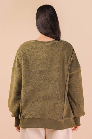 NT12367-Oversized Casual Solid Fleece Top-VERY J-Stuffology - Where Vintage Meets Modern, A Boutique for Real Women in Crosbyton, TX