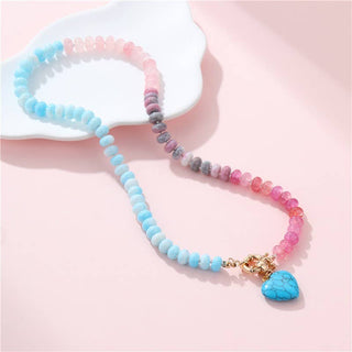 Natural Stone Semi-Precious Glass Mixed Necklace-Necklaces-JOSSLYN by wall to wall-Stuffology - Where Vintage Meets Modern, A Boutique for Real Women in Crosbyton, TX