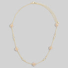 Faceted Beaded Flower Station Charms Beaded Necklace-The Looks by Fame Accessories-Stuffology - Where Vintage Meets Modern, A Boutique for Real Women in Crosbyton, TX
