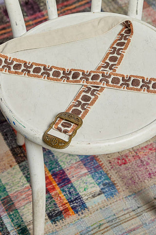 Vintage Geo Brown Buckle Belt-BELT-Pol Clothing-Stuffology - Where Vintage Meets Modern, A Boutique for Real Women in Crosbyton, TX