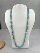 25F52 - Turquoise Imperial Jasper Beaded Necklace-IST Jewelry-Stuffology - Where Vintage Meets Modern, A Boutique for Real Women in Crosbyton, TX