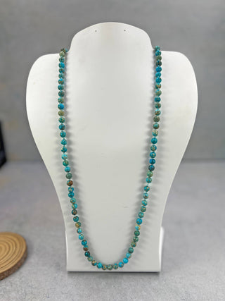25F52 - Turquoise Imperial Jasper Beaded Necklace-IST Jewelry-Stuffology - Where Vintage Meets Modern, A Boutique for Real Women in Crosbyton, TX