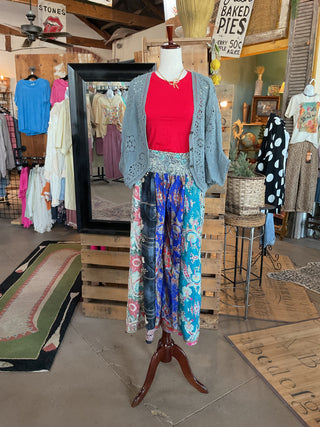 One-of-a-Kind Metallic Highlight Wide-Leg Pants-Pants-POL Clothing-Stuffology - Where Vintage Meets Modern, A Boutique for Real Women in Crosbyton, TX