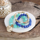 Gilded Sorbet Stack – Set of 3 Stretchy Beaded Summer Bracelets-Bracelets-PennyLine inc-Stuffology - Where Vintage Meets Modern, A Boutique for Real Women in Crosbyton, TX