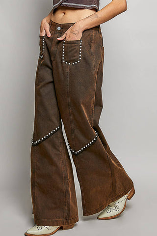 POL Vintage High Rise Wide Leg Pants-Wide Leg Pants-Pol Clothing-Stuffology - Where Vintage Meets Modern, A Boutique for Real Women in Crosbyton, TX