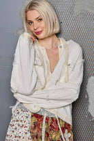 Vintage Wash Double Gauze Hoodie Jacket-Hoodie-Pol Clothing-Stuffology - Where Vintage Meets Modern, A Boutique for Real Women in Crosbyton, TX