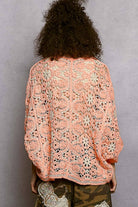POL Clothing Orange Crochet Batwing Cardigan-Cardigan-Pol Clothing-Stuffology - Where Vintage Meets Modern, A Boutique for Real Women in Crosbyton, TX