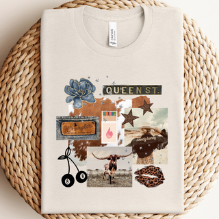 Western Collage Graphic Tee-Graphic Tees-Willow Poppy-Stuffology - Where Vintage Meets Modern, A Boutique for Real Women in Crosbyton, TX
