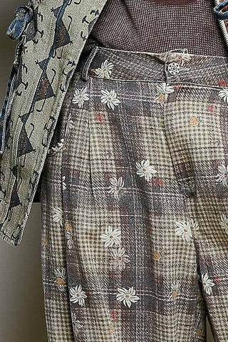 Crafted Textured Allover Print Woven Wide-Leg Pants-Pants-Pol Clothing-Stuffology - Where Vintage Meets Modern, A Boutique for Real Women in Crosbyton, TX