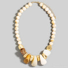 Gold Dipped Acrylic Chunky Beaded Statement Necklace-Necklaces-The Looks by Fame Accessories-Stuffology - Where Vintage Meets Modern, A Boutique for Real Women in Crosbyton, TX