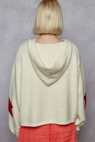 Balloon sleeve star pattern stud detail mohair sweater top-Hoodie-Pol Clothing-Stuffology - Where Vintage Meets Modern, A Boutique for Real Women in Crosbyton, TX
