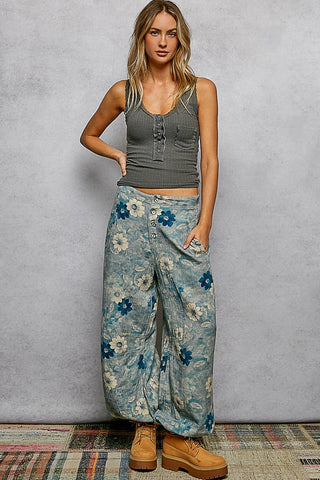 Wildflowers on the Rim Floral Jogger - POL-Joggers-POL Clothing-Stuffology - Where Vintage Meets Modern, A Boutique for Real Women in Crosbyton, TX