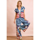 AMERICAN FLAG CROCHET SHORT SLEEVE CARDIGAN-vest-BiBi-Stuffology - Where Vintage Meets Modern, A Boutique for Real Women in Crosbyton, TX