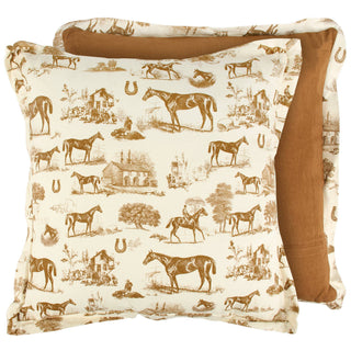 Horse Toile Pillow-Primitives by Kathy-Stuffology - Where Vintage Meets Modern, A Boutique for Real Women in Crosbyton, TX