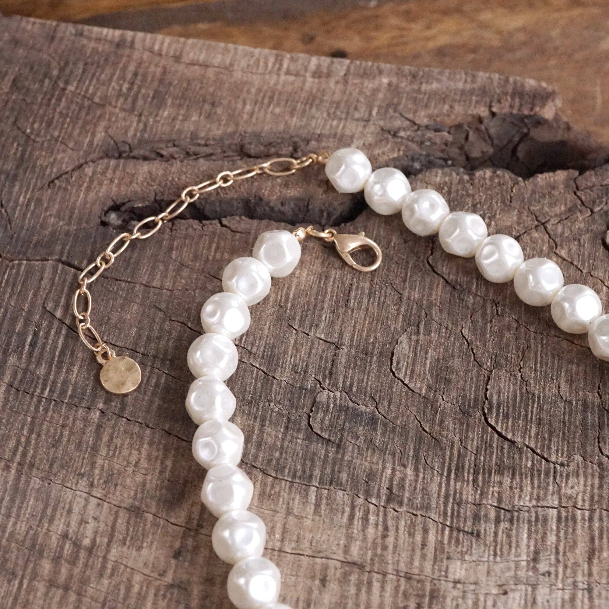 Boho Coin and Pearl Statement Necklace – Gold and Silver Tone-necklace-PennyLine inc-Stuffology - Where Vintage Meets Modern, A Boutique for Real Women in Crosbyton, TX