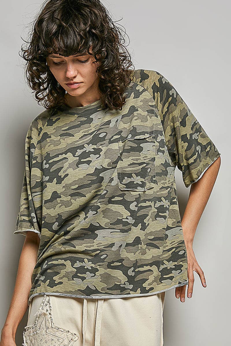 POL Clothing Vintage Washed Relaxed Fit Camo Tee-Tees-Pol Clothing-Stuffology - Where Vintage Meets Modern, A Boutique for Real Women in Crosbyton, TX