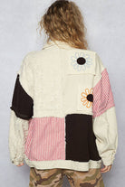 POL Clothing Relaxed Fit Embroidered Jacket-Denim Jacket-Pol Clothing-Stuffology - Where Vintage Meets Modern, A Boutique for Real Women in Crosbyton, TX
