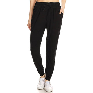 Buttery Soft Solid Joggers with Drawstring-Joggers-Leggings Depot-Stuffology - Where Vintage Meets Modern, A Boutique for Real Women in Crosbyton, TX