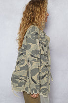POL Clothing Sweet Camo Twill Jacket-Jackets-Pol Clothing-Stuffology - Where Vintage Meets Modern, A Boutique for Real Women in Crosbyton, TX