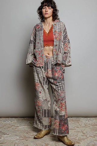 Patches Hooded Jacket-Jackets-Pol Clothing-Stuffology - Where Vintage Meets Modern, A Boutique for Real Women in Crosbyton, TX
