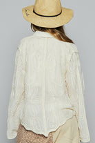 Long Sleeve Floral Embroidered Shirt-Shirt / Jacket-Stuffology Boutique -Stuffology - Where Vintage Meets Modern, A Boutique for Real Women in Crosbyton, TX