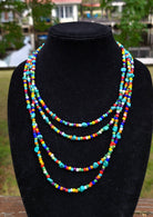 Native American made Turquoise, glass bead necklace-Horse Spirit Studio-Stuffology - Where Vintage Meets Modern, A Boutique for Real Women in Crosbyton, TX