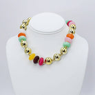 Gold Gem Pop Necklace-Necklaces-Treasure Jewels Inc.-Stuffology - Where Vintage Meets Modern, A Boutique for Real Women in Crosbyton, TX