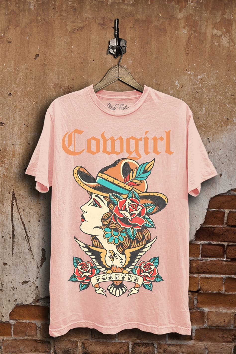 Cowgirl Forever Tattoo Graphic Top-Graphic Tees-Lotus Fashion Collection-Stuffology - Where Vintage Meets Modern, A Boutique for Real Women in Crosbyton, TX