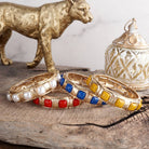 Eternal Glow – Eternity Stretchy Bangle with Cabochons or Pearls-Bracelets-PennyLine inc-Stuffology - Where Vintage Meets Modern, A Boutique for Real Women in Crosbyton, TX