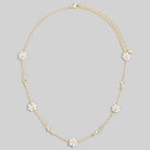 Faceted Beaded Flower Station Charms Beaded Necklace-The Looks by Fame Accessories-Stuffology - Where Vintage Meets Modern, A Boutique for Real Women in Crosbyton, TX