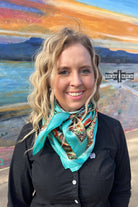 Turquoise Paisley Wild Rag-Wild Rags-Stuffology Boutique-Stuffology - Where Vintage Meets Modern, A Boutique for Real Women in Crosbyton, TX