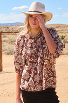 Orchid Wave Boho Printed Top-TOP-Oddi-Stuffology - Where Vintage Meets Modern, A Boutique for Real Women in Crosbyton, TX