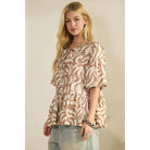 BOHO BOTANICAL TIE-FRONT TOP (ST7742)-Sage + Fig-Stuffology - Where Vintage Meets Modern, A Boutique for Real Women in Crosbyton, TX