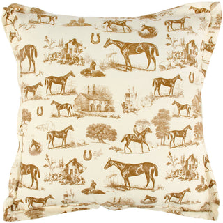 Horse Toile Pillow-Primitives by Kathy-Stuffology - Where Vintage Meets Modern, A Boutique for Real Women in Crosbyton, TX