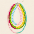 Multi Resin Beaded layered Necklaces | 40NK9756-Necklaces-JOSSLYN by wall to wall-Stuffology - Where Vintage Meets Modern, A Boutique for Real Women in Crosbyton, TX
