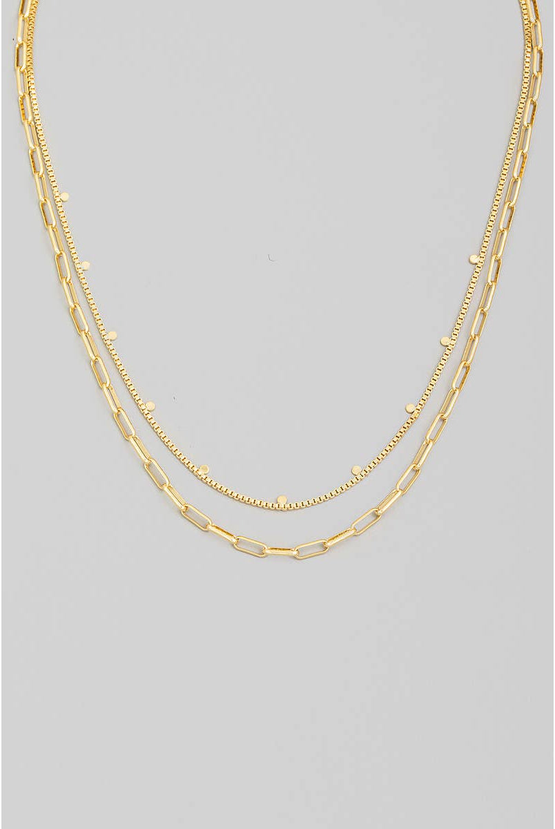 Gold Dipped Mixed Chains Necklace | Stuffology Boutique-Necklaces-The Looks by Fame Accessories-Stuffology - Where Vintage Meets Modern, A Boutique for Real Women in Crosbyton, TX