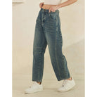 CLASSIC BARREL STYLE JEANS-Jeans-Sage + Fig-Stuffology - Where Vintage Meets Modern, A Boutique for Real Women in Crosbyton, TX