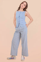Elastic Waist Checkered Casual Pants-Pants-VERY J-Stuffology - Where Vintage Meets Modern, A Boutique for Real Women in Crosbyton, TX