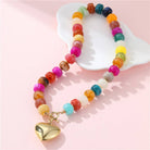 MULTI BEADED HEART CHARM TOGGLE NECKLACE | 40NK9700-JOSSLYN by wall to wall-Stuffology - Where Vintage Meets Modern, A Boutique for Real Women in Crosbyton, TX