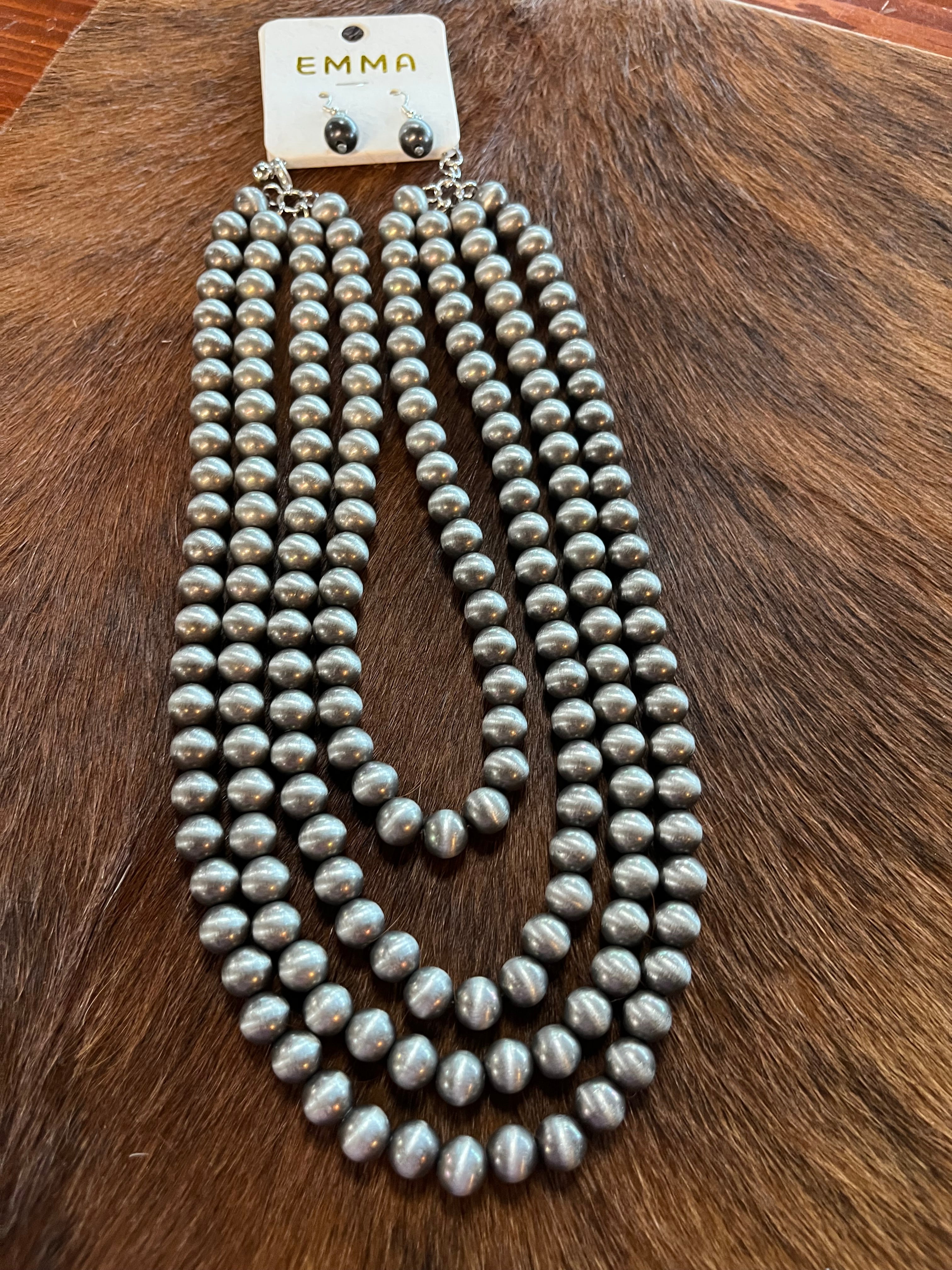 4-strand beaded necklace | Stuffology Boutique-Necklaces-Stuffology Boutique-Stuffology - Where Vintage Meets Modern, A Boutique for Real Women in Crosbyton, TX