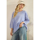 MINERAL WASH OVERSIZE PUFF-SLEEVE PULLOVER TEE-TOP-Sage + Fig-Stuffology - Where Vintage Meets Modern, A Boutique for Real Women in Crosbyton, TX