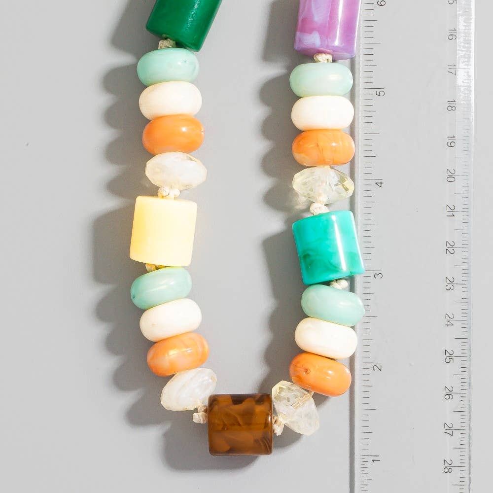 Color Story Beaded Necklace-Necklaces-The Looks by Fame Accessories-Stuffology - Where Vintage Meets Modern, A Boutique for Real Women in Crosbyton, TX