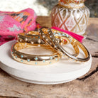Gold-Tone Eternity Stretch Bangle – Pearls, Turquoise, or Crystals-Bracelets-PennyLine inc-Stuffology - Where Vintage Meets Modern, A Boutique for Real Women in Crosbyton, TX