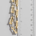 Two Tone U Chain Link Necklace-The Looks by Fame Accessories-Stuffology - Where Vintage Meets Modern, A Boutique for Real Women in Crosbyton, TX