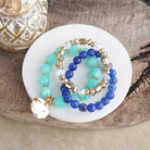 Gilded Sorbet Stack – Set of 3 Stretchy Beaded Summer Bracelets-Bracelets-PennyLine inc-Stuffology - Where Vintage Meets Modern, A Boutique for Real Women in Crosbyton, TX
