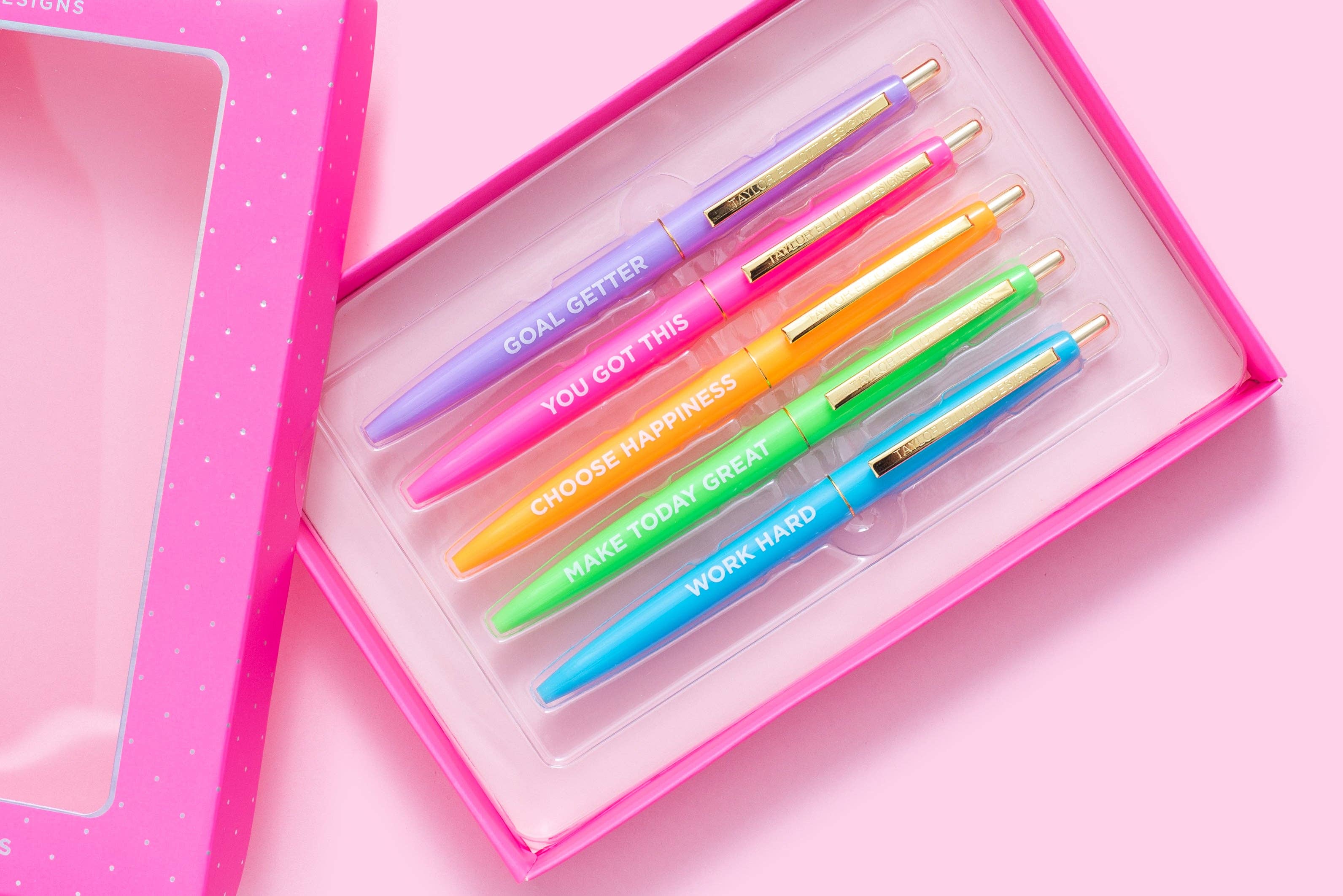 Pen Set - Motivational - Asst Colors - 5 Piece Set-PENS-Taylor Elliott Designs-Stuffology - Where Vintage Meets Modern, A Boutique for Real Women in Crosbyton, TX