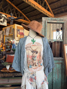 Desert Wild Hare Rhinestone Graphic Tee-Women > Tops > Tshirts > Graphic-Stuffology Boutique -Stuffology - Where Vintage Meets Modern, A Boutique for Real Women in Crosbyton, TX