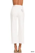 HIGH RISE WIDE LEG CROPPED WHITE DENIM PANTS / STUFFOLOGY BOUTIQUE-Jeans-Zenana-Stuffology - Where Vintage Meets Modern, A Boutique for Real Women in Crosbyton, TX