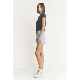High Waisted Frayed Mica Denim Shorts-Shorts-Mica Denim-Stuffology - Where Vintage Meets Modern, A Boutique for Real Women in Crosbyton, TX